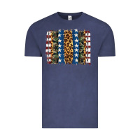 Vintage Denim usa army pattern brushstroke Vintage Tee - Artiststas