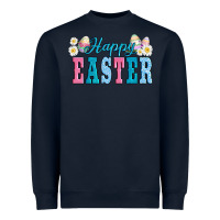 Navy happy easter eggs Heavyweight Sweatshirt - AdoDesignShop