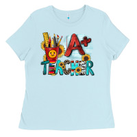 Baby Blue a  teacher Ladies Tee - Zillion Design Studio