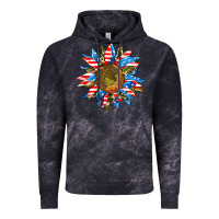 Cloud Black sunflower front Vintage Hoodie - AdoDesignShop