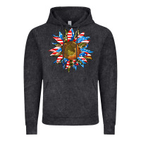 Vintage Black sunflower front Vintage Hoodie - AdoDesignShop