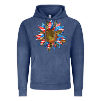 Vintage Denim sunflower front Vintage Hoodie - AdoDesignShop