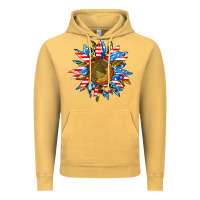 Vintage Mustard sunflower front Vintage Hoodie - AdoDesignShop