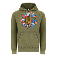 Vintage Olive sunflower front Vintage Hoodie - AdoDesignShop