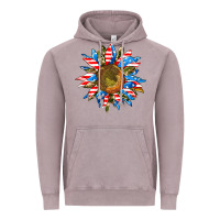 Sunflower Front Vintage Hoodie | Teevron