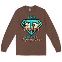 Chestnut i'm a teacher what's your superpower cowhide Long Sleeve Tee - Jasminsmagicworld