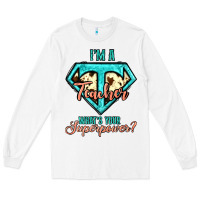 White i'm a teacher what's your superpower cowhide Long Sleeve Tee - Jasminsmagicworld