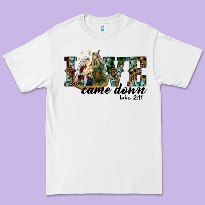 Love Came Down Holy Family Premium Tee Designed By Ranaportraitstore