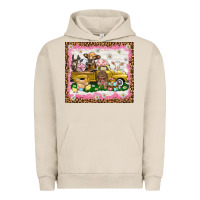 Pigment French Oak Easter Day with farm animals tumbler Urban Hoodie - HowdyJamesFarm