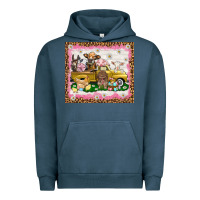 Pigment Midnight Navy Easter Day with farm animals tumbler Urban Hoodie - HowdyJamesFarm