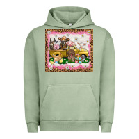 Pigment Oil Green Easter Day with farm animals tumbler Urban Hoodie - HowdyJamesFarm