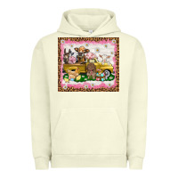 Pigment Pistachio Easter Day with farm animals tumbler Urban Hoodie - HowdyJamesFarm