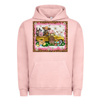 Pigment Salmon Easter Day with farm animals tumbler Urban Hoodie - HowdyJamesFarm