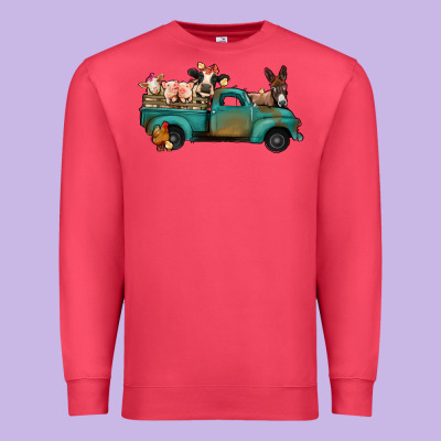 Farm Animals Truck Premium Sweatshirt Designed By Bettercallsaul