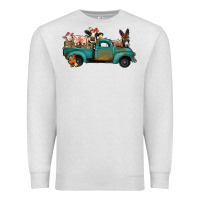 Oatmeal Heather Farm Animals Truck Premium Sweatshirt - Bettercallsaul