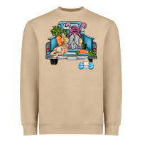 Mushroom easter truck with gnome and rabbit Heavyweight Sweatshirt - AdoDesignShop
