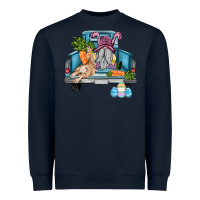 Navy easter truck with gnome and rabbit Heavyweight Sweatshirt - AdoDesignShop