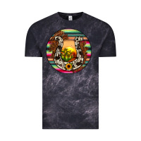 Cloud Black horseshoe circle Vintage Tee - JahusDesignShop