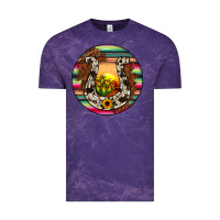 Cloud Purple horseshoe circle Vintage Tee - JahusDesignShop