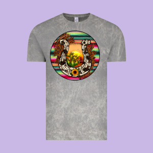 Horseshoe Circle Vintage Tee Designed By Jahusdesignshop