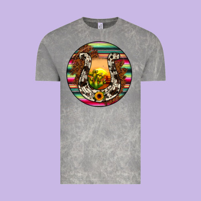 Horseshoe Circle Vintage Tee Designed By Jahusdesignshop