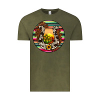 Vintage Olive horseshoe circle Vintage Tee - JahusDesignShop