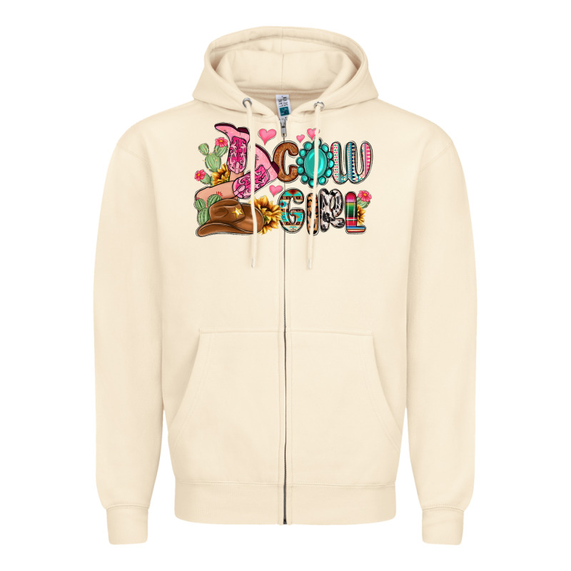 Western Cowgirl Zipper Hoodie by MaliasSmallBusiness | Teevron