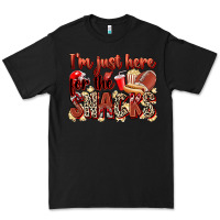Black i'm just here for the snacks american football Premium Tee - Zillion Design Studio