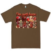 Cacao i'm just here for the snacks american football Premium Tee - Zillion Design Studio