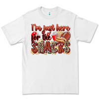 White i'm just here for the snacks american football Premium Tee - Zillion Design Studio