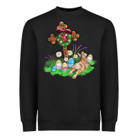 Black religious easter bunny cross Heavyweight Sweatshirt - AdoDesignShop