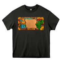 Asphalt custom cowboy boots aztec sunflowers leopard license plate Heavy Core Tee - Artiststas