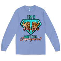 Colony Blue i'm a teacher what's your superpower leopard Long Sleeve Tee - Jasminsmagicworld