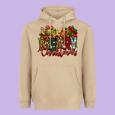 Merry Christmas Heavyweight Hoodie Designed By Jasminsmagicworld