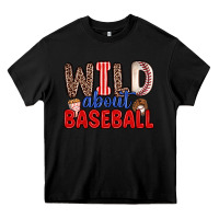 Black wild about baseball Heavy Core Tee - Zillion Design Studio