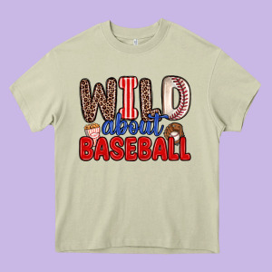 Wild About Baseball Heavy Core Tee Designed By Zillion Design Studio