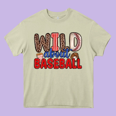 Wild About Baseball Heavy Core Tee Designed By Zillion Design Studio