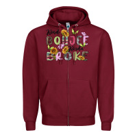 Burgundy kinda boujee kinda broke Zipper Hoodie - MaliasSmallBusiness