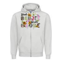 Dove Grey kinda boujee kinda broke Zipper Hoodie - MaliasSmallBusiness