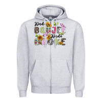 Heather Grey kinda boujee kinda broke Zipper Hoodie - MaliasSmallBusiness