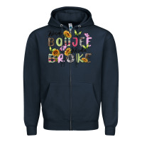 Navy kinda boujee kinda broke Zipper Hoodie - MaliasSmallBusiness