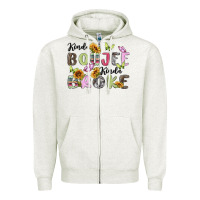 Oatmeal Heather kinda boujee kinda broke Zipper Hoodie - MaliasSmallBusiness