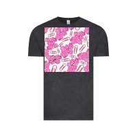 Vintage Black floral school seamless pattern Vintage Tee - BundleAndBundleShop