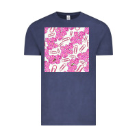 Vintage Denim floral school seamless pattern Vintage Tee - BundleAndBundleShop