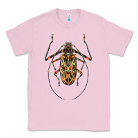 Bubblegum Pink Acrocinus Beetle Illustrations Classic Tee - LillyAllenDesigns