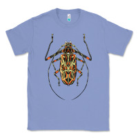 Colony Blue Acrocinus Beetle Illustrations Classic Tee - LillyAllenDesigns