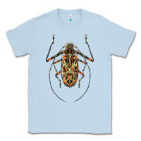 Dusty Blue Acrocinus Beetle Illustrations Classic Tee - LillyAllenDesigns
