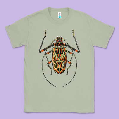 Acrocinus Beetle Illustrations Classic Tee Designed By Lillyallendesigns