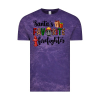 Cloud Purple santa's favorite firefighter Vintage Tee - AdoDesignShop