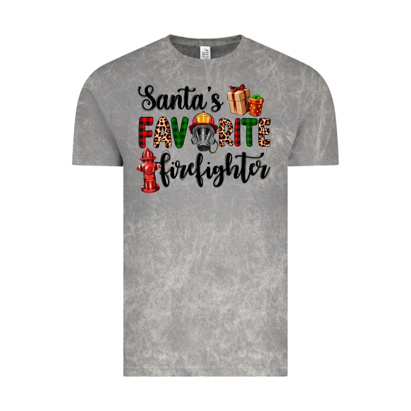 Santa's Favorite Firefighter Vintage Tee by AdoDesignShop | Teevron